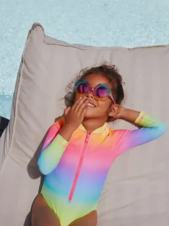 Next - Maillot de bain Sunsafe à manches longues (3mois-16ans) Imprimé arc-en-ciel dégradé Best