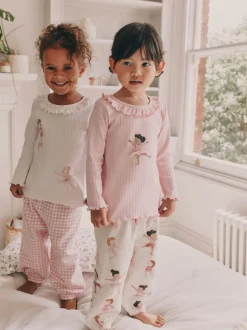 Next Imprimé ballerine rose - Pantalon de pyjama tissé, lot de 2 (9mois-10ans) Discount