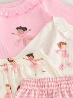 Next Imprimé ballerine rose - Pantalon de pyjama tissé, lot de 2 (9mois-10ans) Discount