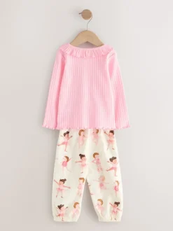 Next Imprimé ballerine rose - Pantalon de pyjama tissé, lot de 2 (9mois-10ans) Discount