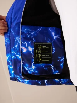 Next - Veste à capuche imperméable doublée de polaire (3-17ans) Imprimé Bleu Éclair Hot