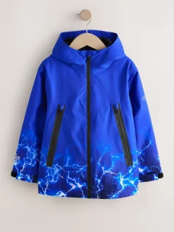Next - Veste à capuche imperméable doublée de polaire (3-17ans) Imprimé Bleu Éclair Hot