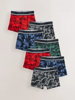 Next Imprimé camouflage - Lot de 7 boxers (3-16ans) Outlet