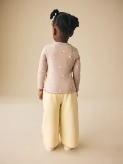 Next - T-shirt à manches longues en côtes (3mths-7yrs) Imprimé citron neutre