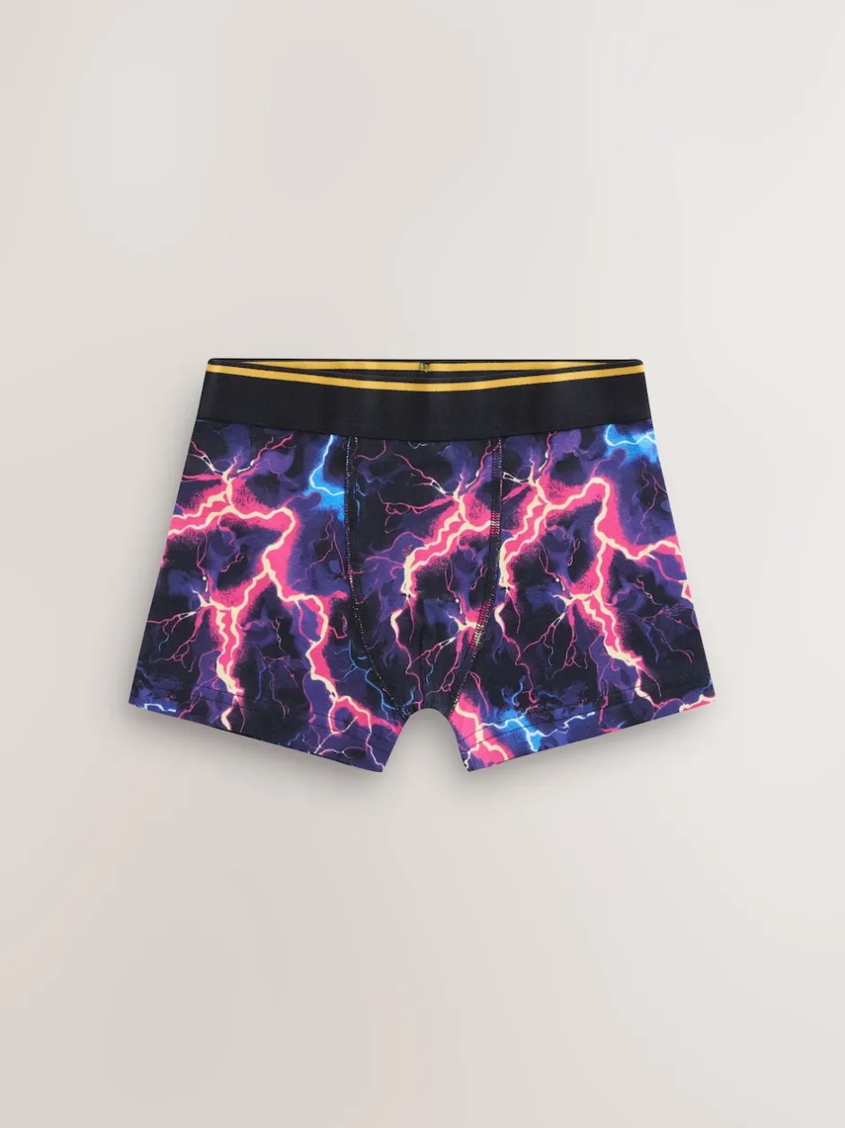 Next Imprimé éclair multicolore - Lot de 7 boxers (3-16ans) Sale