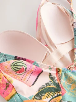 Next - Maillot de bain gainant le ventre froncé Imprimé Conversational Discount