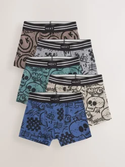 Next Imprimé crâne grafitti - Lot de 5 boxers (3-16ans) Sale