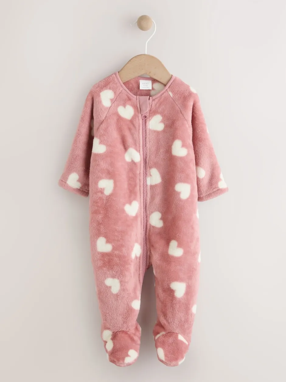 Next Imprimé cœur rose - Dors-bien en polaire pour bébé Sale