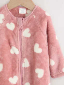 Next Imprimé cœur rose - Dors-bien en polaire pour bébé Sale