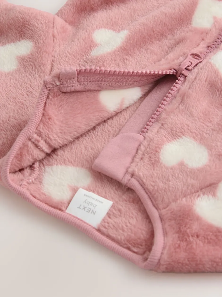 Next Imprimé cœur rose - Dors-bien en polaire pour bébé Sale