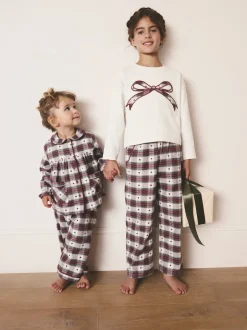 Next Imprimé cœur rouge/vert - Pyjama Bouton à travers tissé (9mths-12yrs) Outlet