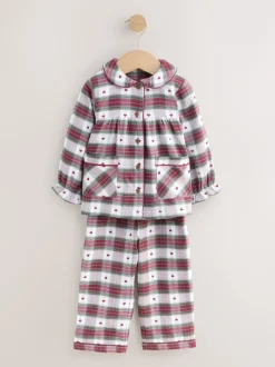 Next Imprimé cœur rouge/vert - Pyjama Bouton à travers tissé (9mths-12yrs) Outlet