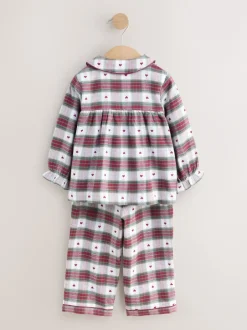 Next Imprimé cœur rouge/vert - Pyjama Bouton à travers tissé (9mths-12yrs) Outlet