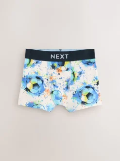 Next Imprimé de football Bleu - Lot de 5 boxers (2-16ans) New