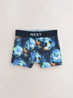 Next Imprimé de football Bleu - Lot de 5 boxers (2-16ans) New