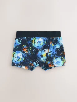 Next Imprimé de football Bleu - Lot de 5 boxers (2-16ans) New