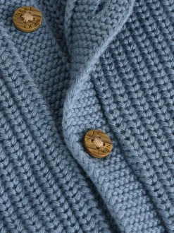 Next Imprimé dinosaures bleu marine brodé - Cardigan à capuche en maille bébé (0 mois-2 ans)