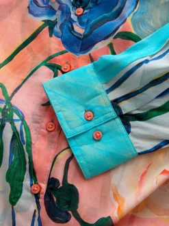 Next Imprimé Elizabeth Power Artist - Chemise décontractée Manche longue en coton léger