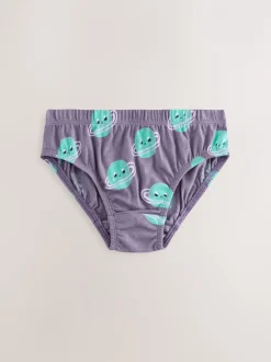 Next Imprimé espace - 100% Coton Imprimé Caleçons 5 Pack (1.5-10ans) Outlet