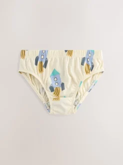 Next Imprimé espace - 100% Coton Imprimé Caleçons 5 Pack (1.5-10ans) Outlet