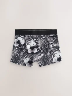 Next Imprimé football bleu/noir - Lot de 5 boxers (2-16ans)