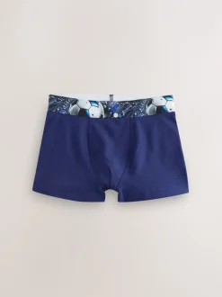 Next Imprimé football bleu/noir - Lot de 5 boxers (2-16ans)