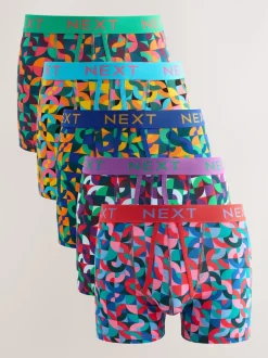 Next - Boxers avec ouverture sur le devant Imprimé géométrique cercle bleu vif/orange/violet Outlet