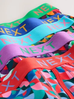 Next - Boxers avec ouverture sur le devant Imprimé géométrique cercle bleu vif/orange/violet Outlet