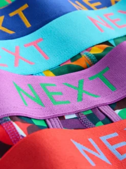 Next - Boxers avec ouverture sur le devant Imprimé géométrique cercle bleu vif/orange/violet Outlet