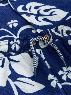 Next Imprimé hawaïen bleu marine - Ensemble shorts de bain et chemise (3-16ans) Sale