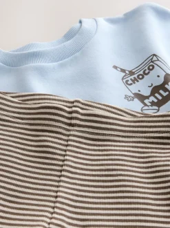 Next Imprimé lait bleu - Ensemble sweat et leggings (3 mois-7 ans) Discount