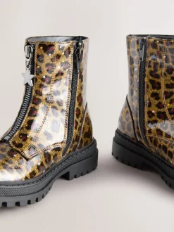 Next Imprimé Léopard - Bottines zippées sur le devant Online