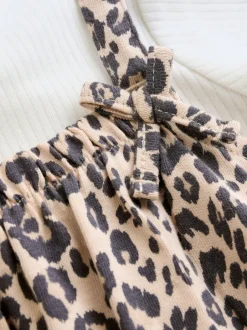 Next Imprimé Léopard - Ensemble Salopettes et Bodys en jersey BÉBÉ 2 Pieces (0mois-3ans) Sale