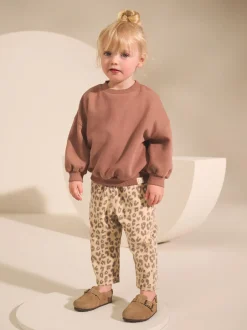 Next Imprimé Léopard - Jeans de maman (3mths-7yrs) New