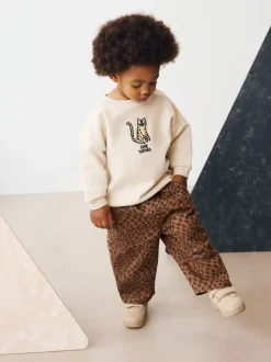 Next - Pantalon large à enfiler (3mois-7ans) Imprimé léopard fauve