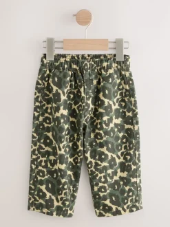 Next - Pantalon large à enfiler (3mois-7ans) Imprimé Léopard Vert