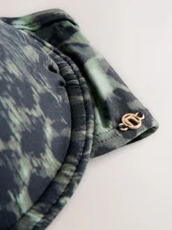 Next - Haut de bikini rembourré à armatures gainant Imprimé léopard vert/noir New