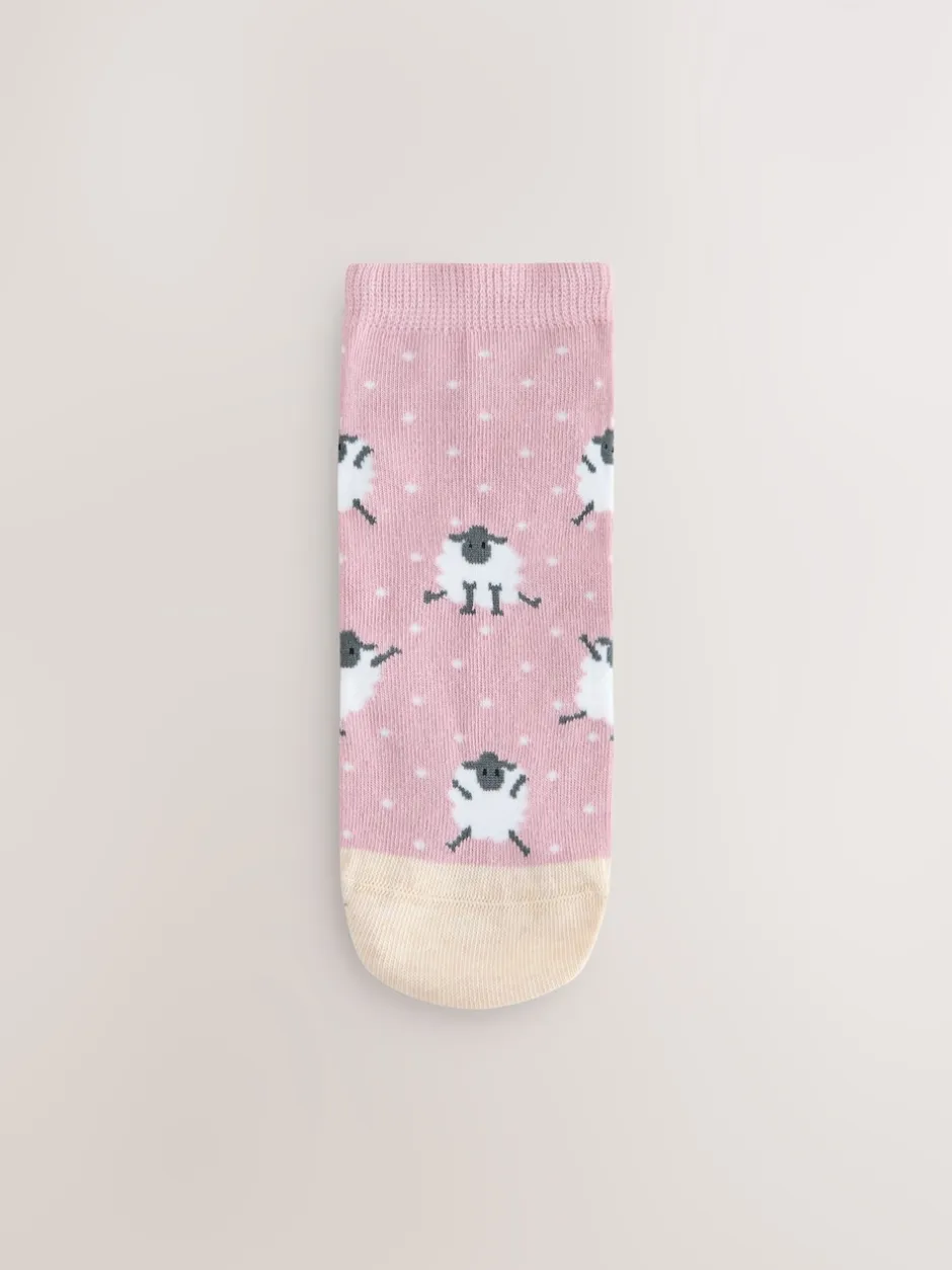 Next Imprimé moutons multicolores - Paquet de chaussettes d'entraînement 4 New