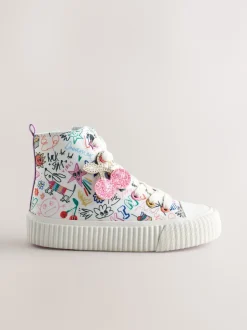 Next - À lacets High Top Trainers Imprimé Multicolore Esquisses Online