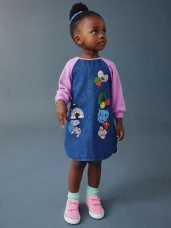 Next Imprimé multi-couleurs vives - Robe en jean raglan (3 mois-8 ans) Online