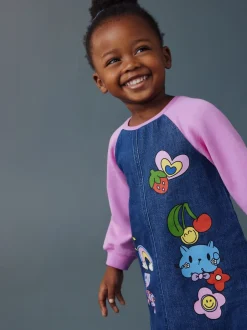 Next Imprimé multi-couleurs vives - Robe en jean raglan (3 mois-8 ans) Online