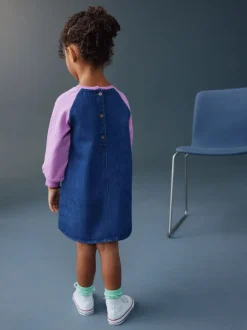 Next Imprimé multi-couleurs vives - Robe en jean raglan (3 mois-8 ans) Online