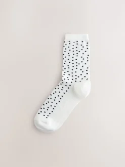 Next Imprimé noir/blanc mélangé - Paquet de chaussettes de cheville 7 Best
