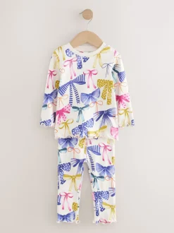 Next - Lot de 3 pyjamas Snuggle (9mois-12ans) Imprimé nœud multiple Hot