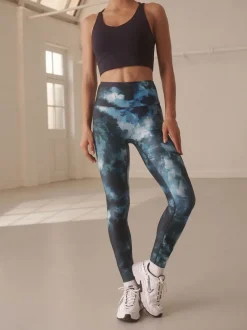 Next - Leggings Power Active Sports Imprimé peinture bleu Outlet