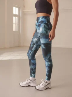 Next - Leggings Power Active Sports Imprimé peinture bleu Outlet