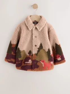 Next Imprimé scénique neutre - Borg Polaire Shacket (3mths-7yrs) Hot