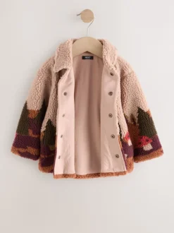 Next Imprimé scénique neutre - Borg Polaire Shacket (3mths-7yrs) Hot