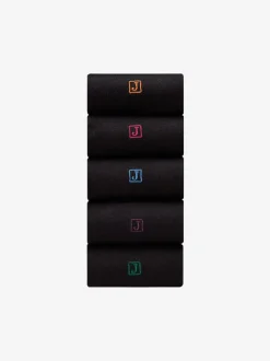 Next Inital - Chaussettes fraîches et durables brodées Noir 5 Pack