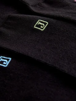 Next Initiales Noir - Chaussettes brodées Lasting Fresh 10 Lot Hot